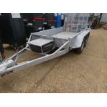 INDESPENSION CHALLENGER MINI DIGGER TRAILER, 2.6TONNE GROSS. 1.27M X 2.5M BED SIZE APPROX WITH DROP