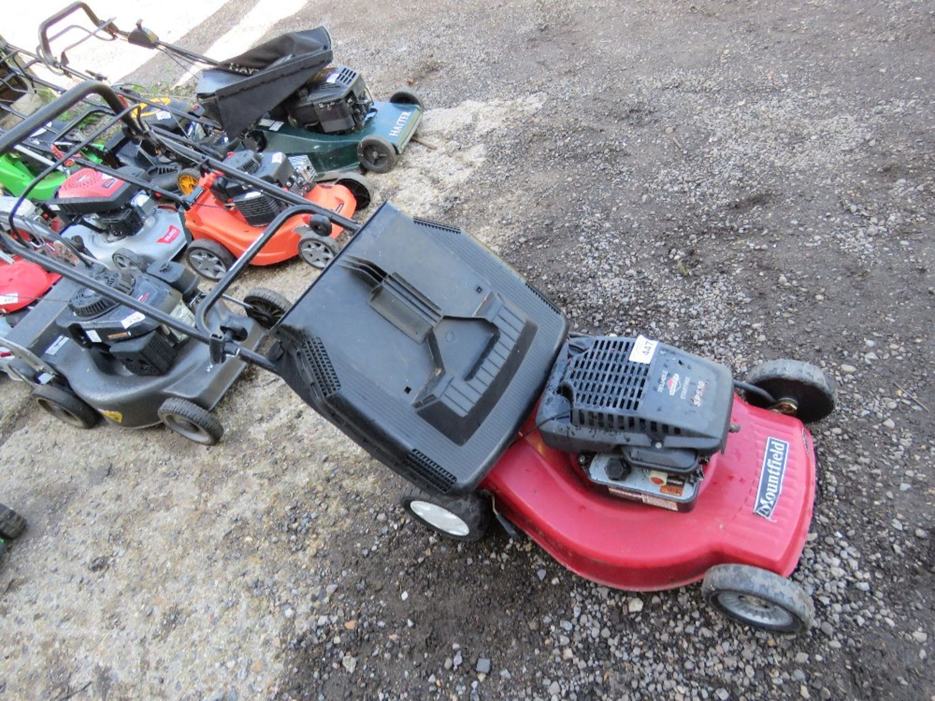MOUNTFIELD 20" PETROL ENGINED ROTARY LAWNMOWER. WITH COLLECTOR. THIS LOT IS SOLD UNDER THE AUCTI