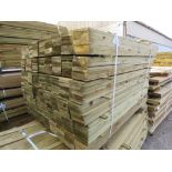 LARGE PACK OF PRESSURE TREATED FEATHER EDGE FENCE CLADDING TIMBER BOARDS. 1.20M LENGTH X 100MM WIDTH