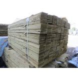 LARGE PACK OF PRESSURE TREATED FEATHER EDGE FENCE CLADDING TIMBER BOARDS. 1.65M LENGTH X 100MM WIDTH