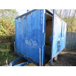 TOWED WELFARE UNIT WITH TOILET AND CANTEEN.