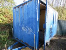 TOWED WELFARE UNIT WITH TOILET AND CANTEEN.