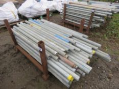 STILLAGE CONTAINING SCAFFOLDING TUBES 3-6FT LENGTH APPROX. 80 NO. IN TOTAL APPROX. SOURCED FROM COM