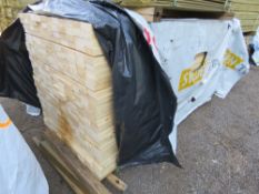 EXTRA LARGE PACK OF UNTREATED ANGLE CUT TIMBER RAILS. 2.4M LENGTH X 85 X 35MM MAX WIDTH APPROX.