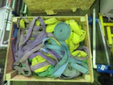 LARGE QUANTITY OF ASSORTED SLINGS AND STRAPS SOURCED FROM LARGE CONSTRUCTION COMPANY LIQUIDATION.