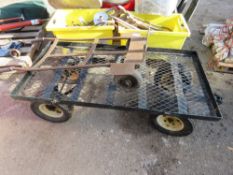 4 WHEELED BARROW PLUS A SACK BARROW. THIS LOT IS SOLD UNDER THE AUCTIONEERS MARGIN SCHEME, THERE
