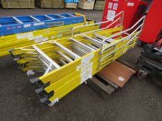 3 X GRP STEP LADDERS. SOURCED FROM LARGE CONSTRUCTION COMPANY LIQUIDATION.