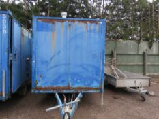 TOWED SINGLE AXLE WELFARE TRAILER WITH TOILET 12FT LENGTH APPROX.