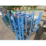 4NO METAL STILLAGES PLUS 2 X LIGHTWEIGHT RACKS. DIRECT FROM LOCAL LANDSCAPE COMPANY WHO ARE CLOSING