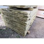 LARGE PACK OF PRESSURE TREATED SHIPLAP FENCE CLADDING TIMBER BOARDS. 1.73M LENGTH X 100MM WIDTH APPR