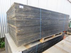 BUNDLE OF 40NO SHEETS OF 18MM PLYWOOD, BLUE PAINTED ON ONE SITE, DIRECT FROM SITE CLEARANCE. THI