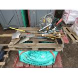 BULK BAG CONTAINING TOP SOIL PLUS ASSORTED GARDEN TOOLS. THIS LOT IS SOLD UNDER THE AUCTIONEERS