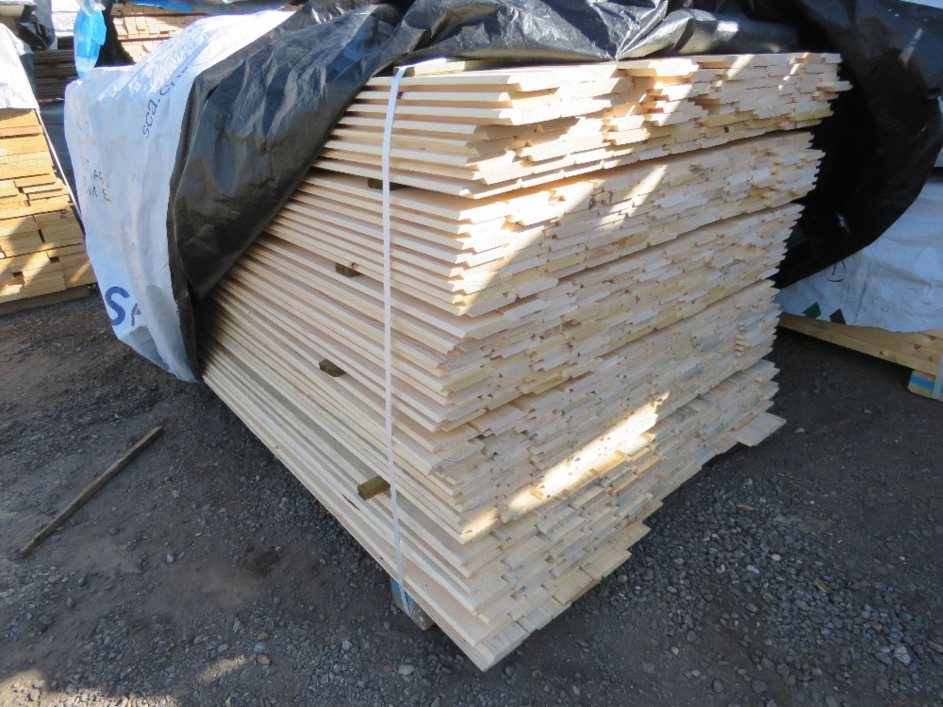 LARGE PACK OF UNTREATED SHIPLAP TIMBER CLADDING BOARDS. 1.83M LENGTH X 100MM WIDTH APPROX.