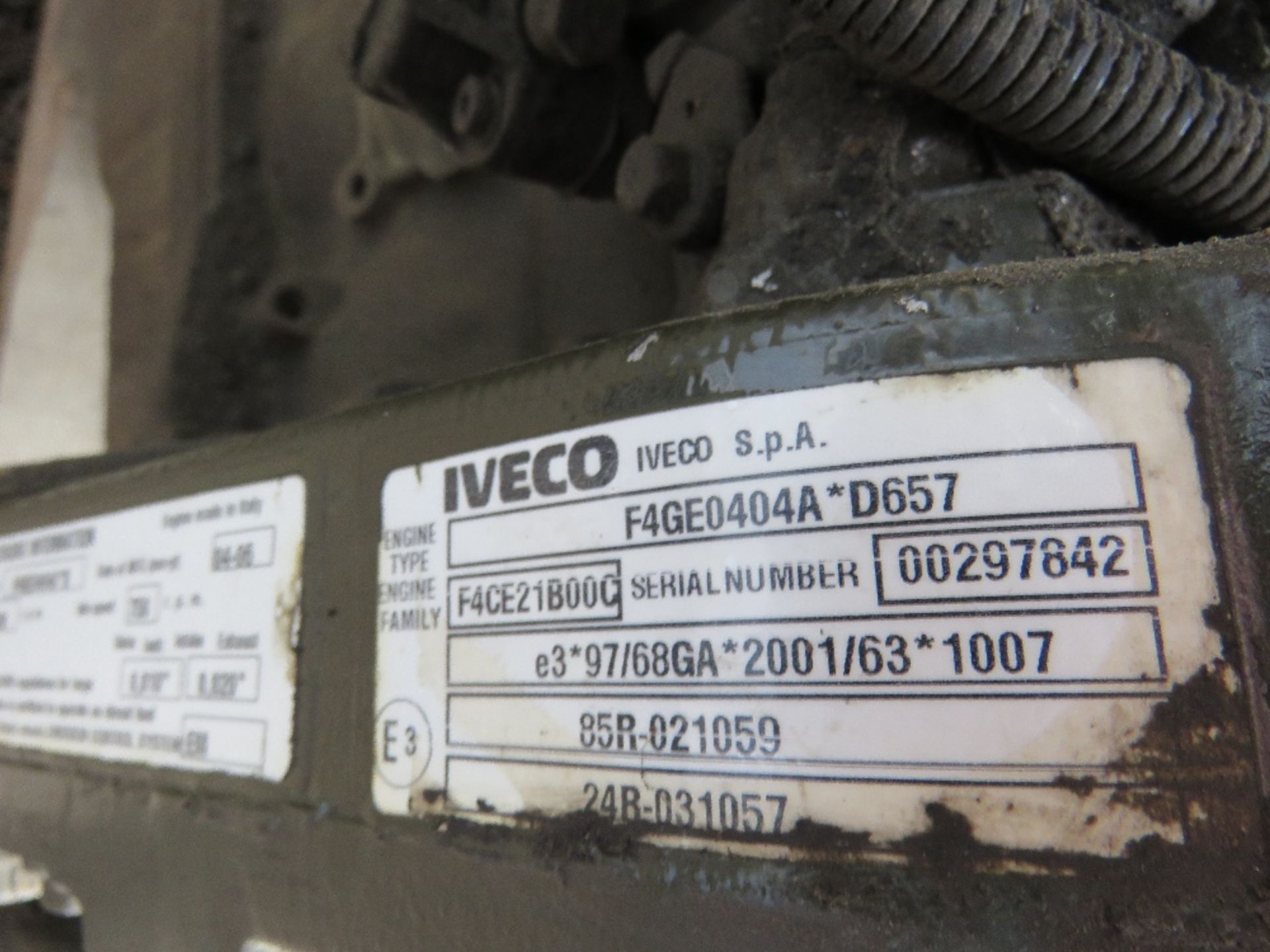 IVECO WATER COOLED ENGINE TYPE F4GE-0404A RUNNING WHEN REMOVED AS PART OF LOW EMMISSION PILING MACH - Image 7 of 8