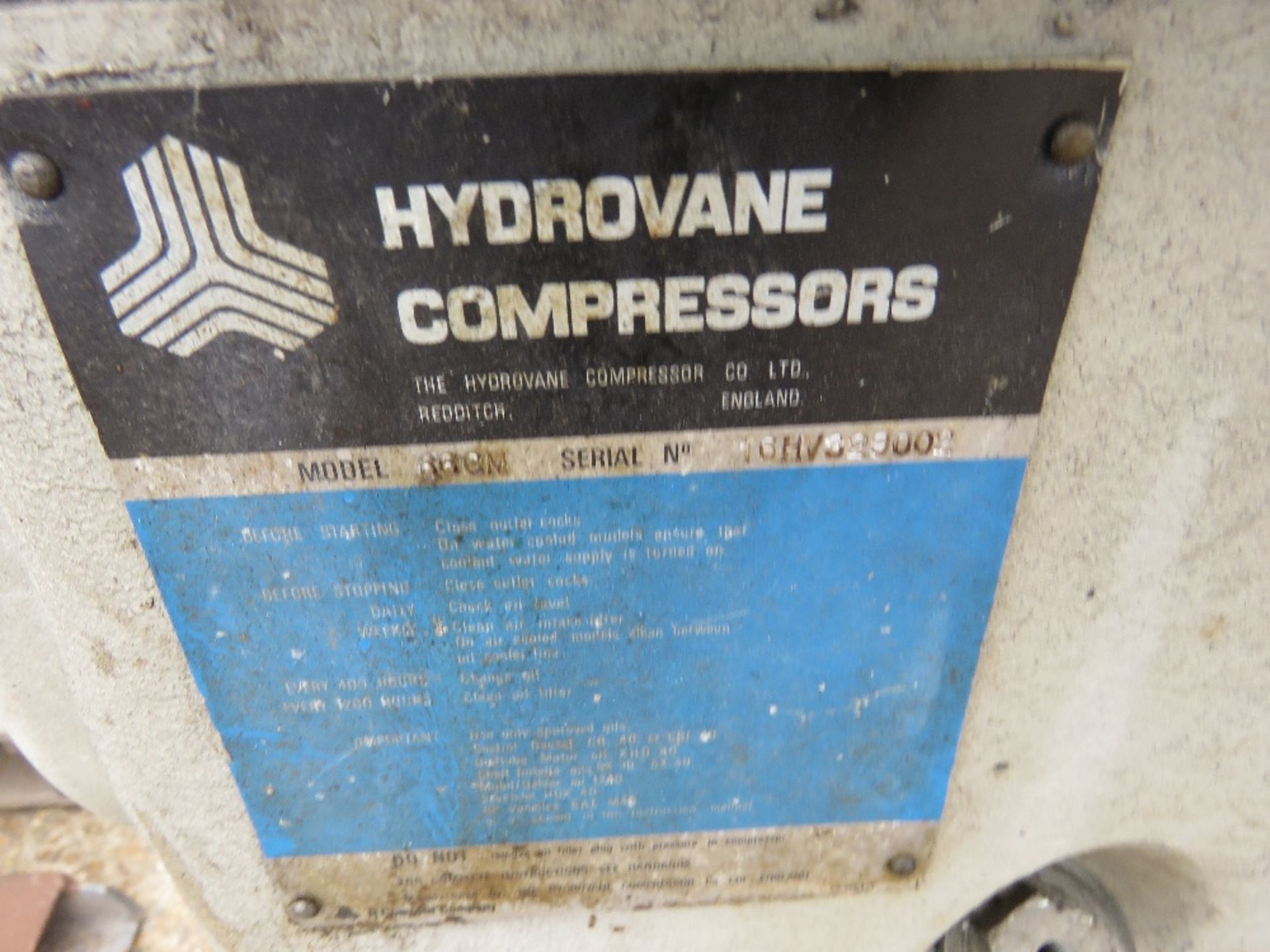 LARGE SIZED 3 PHASE POWERED HYDROVANE COMPRESSOR. - Image 4 of 4