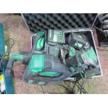 HIKOKI BATTERY DRILL AND ASSOCIATED SUNDRIES. SOURCED FROM LOCAL BUILDING COMPANY LIQUIDATION.