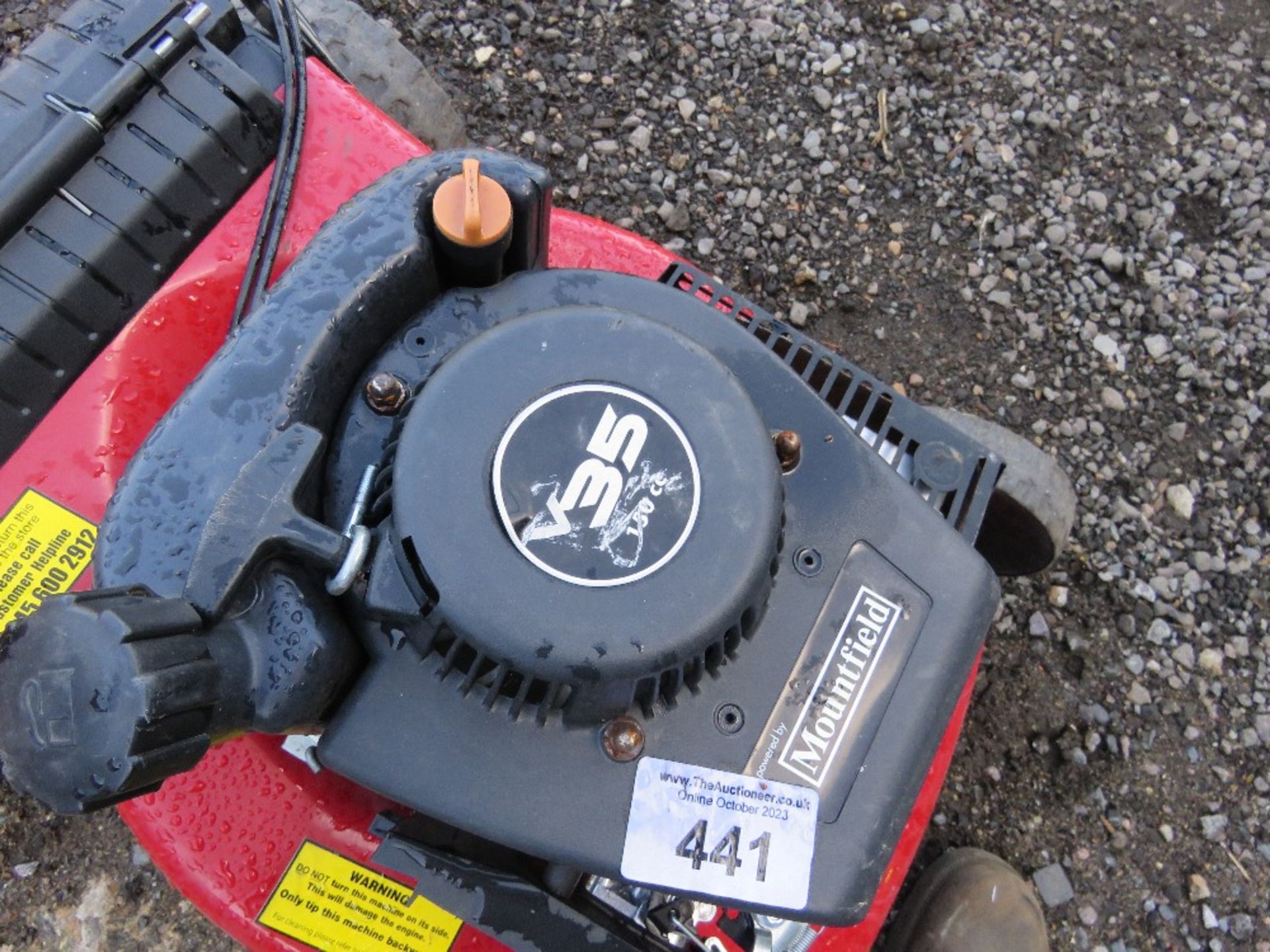 MOUNTFIELD PETROL ENGINED ROTARY LAWNMOWER. NO COLLECTOR. THIS LOT IS SOLD UNDER THE AUCTIONEER - Image 4 of 4