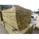 LARGE PACK OF PRESSURE TREATED FEATHER EDGE FENCE CLADDING TIMBER BOARDS. 1.65M LENGTH X 100MM WIDTH