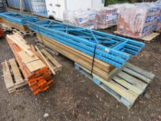 QUANTITY OF LIGHTWEIGHT RACKING UNITS, 3M HEIGHT X 600MM WIDTH WITH BEAMS AND BOARD SOURCED FROM COM
