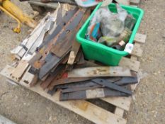 ASSORTED MOWER BLADES AND SPARES. THIS LOT IS SOLD UNDER THE AUCTIONEERS MARGIN SCHEME, THEREFORE