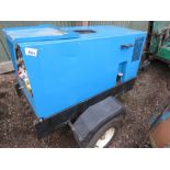 GENSET 8/300 TOWED DIESEL ENGINED WELDER. DIRECT FROM LOCAL COMPANY.