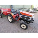 YANMAR F165 COMPACT AGRICULTURAL TRACTOR, 4WD, AG TYRES, WITH ROTORVATOR. FROM LIMITED TESTING MACHI