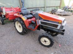 YANMAR F165 COMPACT AGRICULTURAL TRACTOR, 4WD, AG TYRES, WITH ROTORVATOR. FROM LIMITED TESTING MACHI