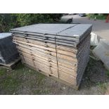 STACK OF 20NO HIT AND MISS SLATTED FENCE PANELS: 1.83M HEIGHT X 1.2M WIDTH APPROX. THIS LOT IS SO