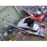 ALKO PETROL ENGINED ROTARY LAWNMOWER. WITH COLLECTOR. THIS LOT IS SOLD UNDER THE AUCTIONEERS MA