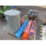 DUSTBIN, 3 ROLLS OF PLASTIC NETTING AND A ROLL OF BAILER TWINE. THIS LOT IS SOLD UNDER THE AUCTI