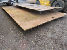 LARGE STEEL ROAD PLATE: 1.80M X 3.08M X 15MM APPROX.