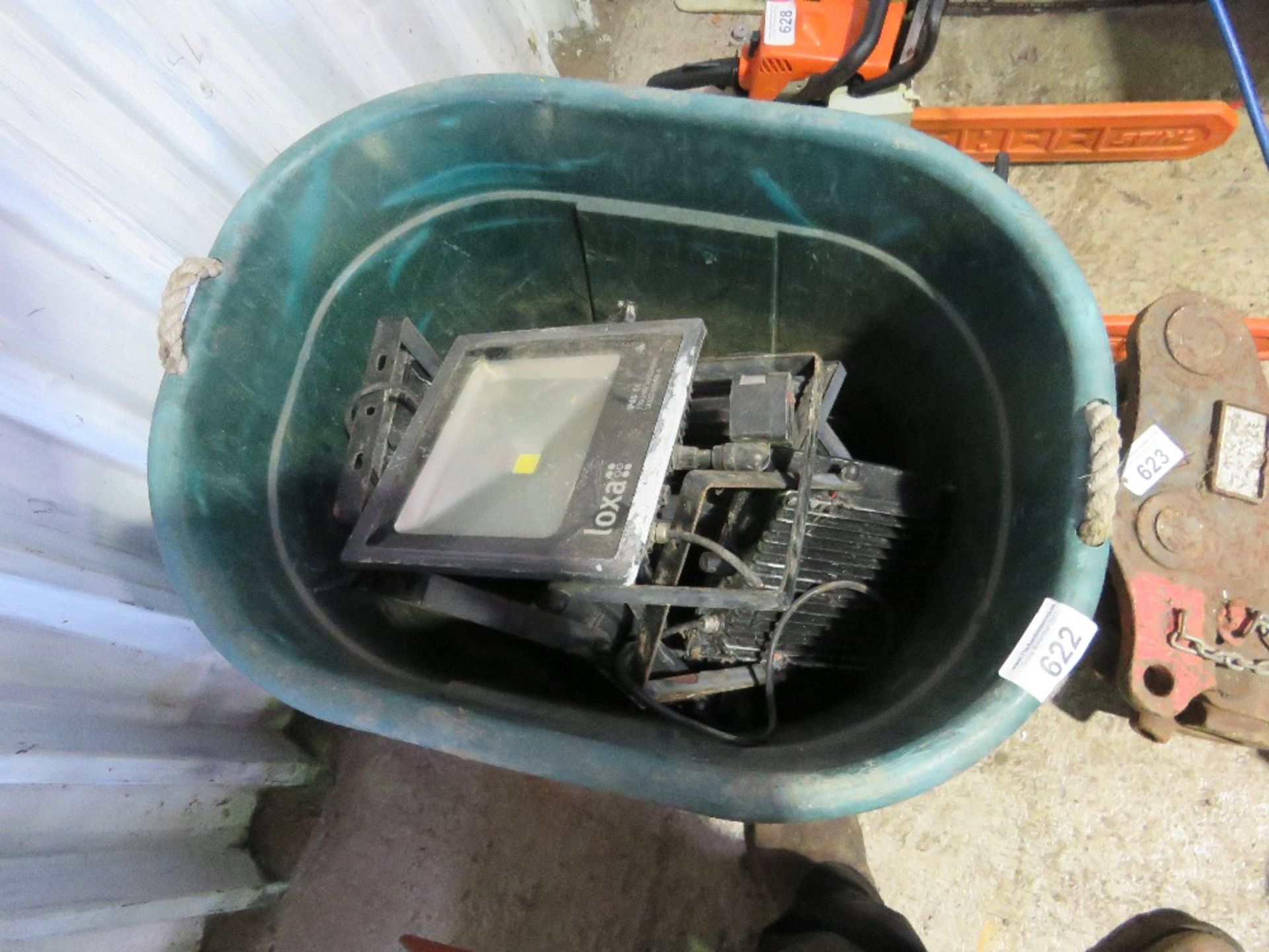 BUCKET CONTAINING 8 NO. ASSORTED LED LIGHTS. THIS LOT IS SOLD UNDER THE AUCTIONEERS MARGIN SCHEM