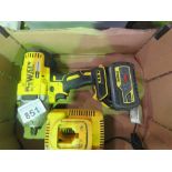 DEWALT 18V NUT GUN BATTERY 10V, UNTESTED.