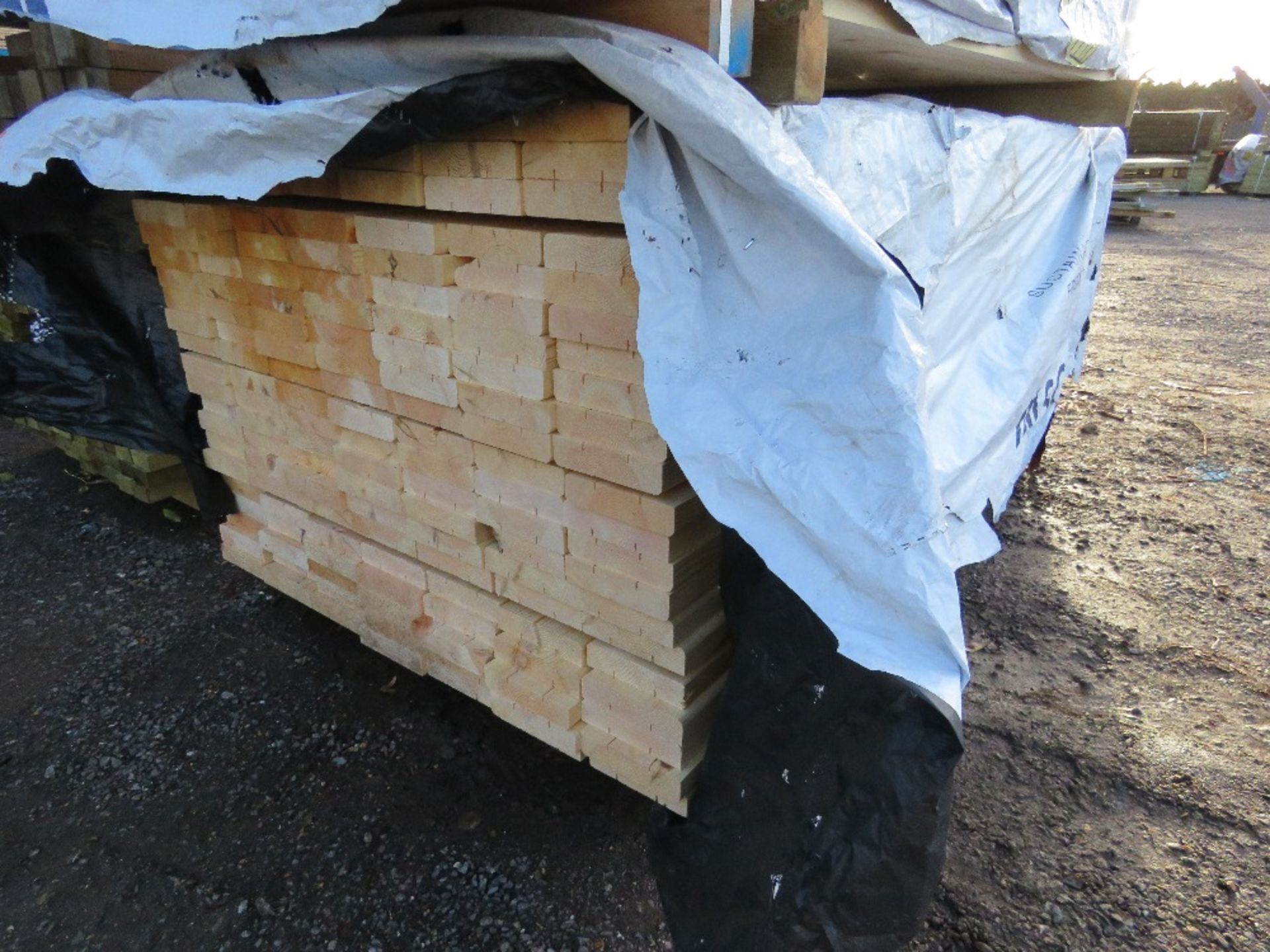 LARGE PACK OF UNTREATED TIMBER BOARDS 1.9M LENGTH X 145MM X 35MM APPROX.