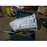 SUBMERSIBLE PUMP 110V AND BAG OF SUNDRIES.
