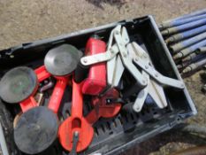 TRAY CONTAINING SUCTION CUPS AND CLAMPS. SOURCED FROM COMPANY LIQUIDATION.