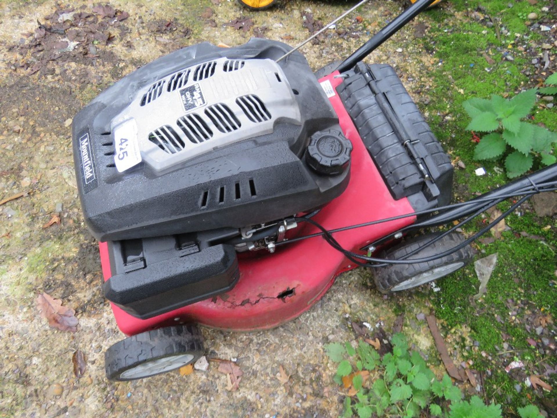 MOUNTFIELD PETROL ENGINED ROTARY LAWNMOWER. NO COLLECTOR. THIS LOT IS SOLD UNDER THE AUCTIONEER - Image 2 of 3