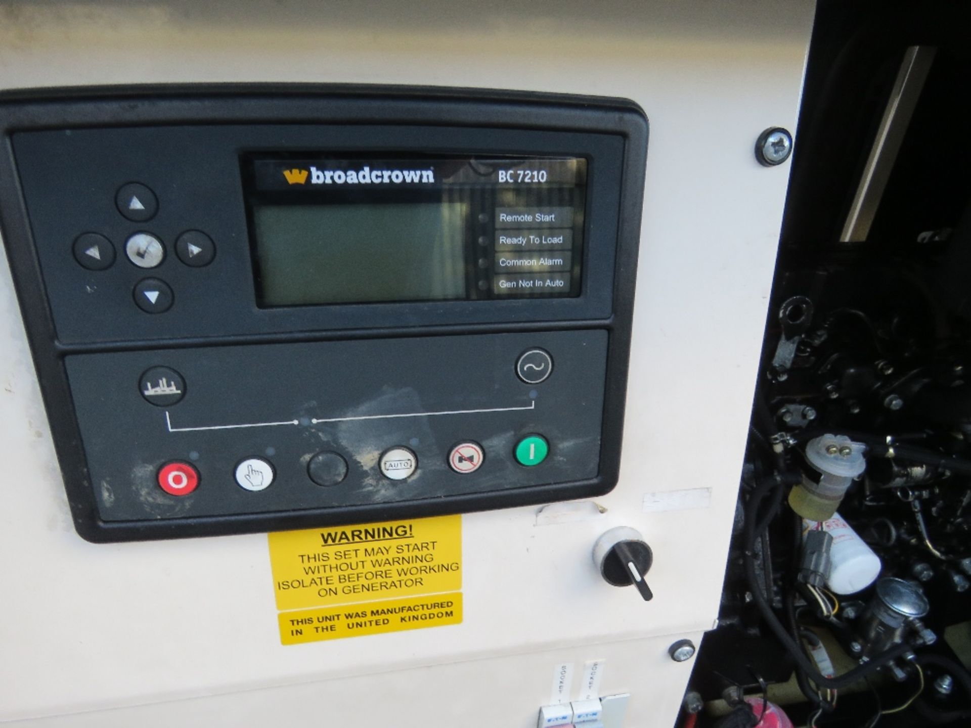 JCB 11KVA SKID MOUNTED SILENCED GENERATOR, SINGLE PHASE 240V OUTPUT, 2016 BUILD. SOURCED FROM MAJOR - Image 2 of 7