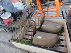 2 CAST IRON MANGERS/ ANIMAL FEEDERS, IDEAL FOR DECORATIVE GARDEN PLANTERS. THIS LOT IS SOLD UNDE