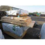 STACK OF 3NO PACKS OF UNTREATED SHIPLAP CLADDING BOARDS MIXED 1M-1.54M LENGTH X 100MM APPROX.