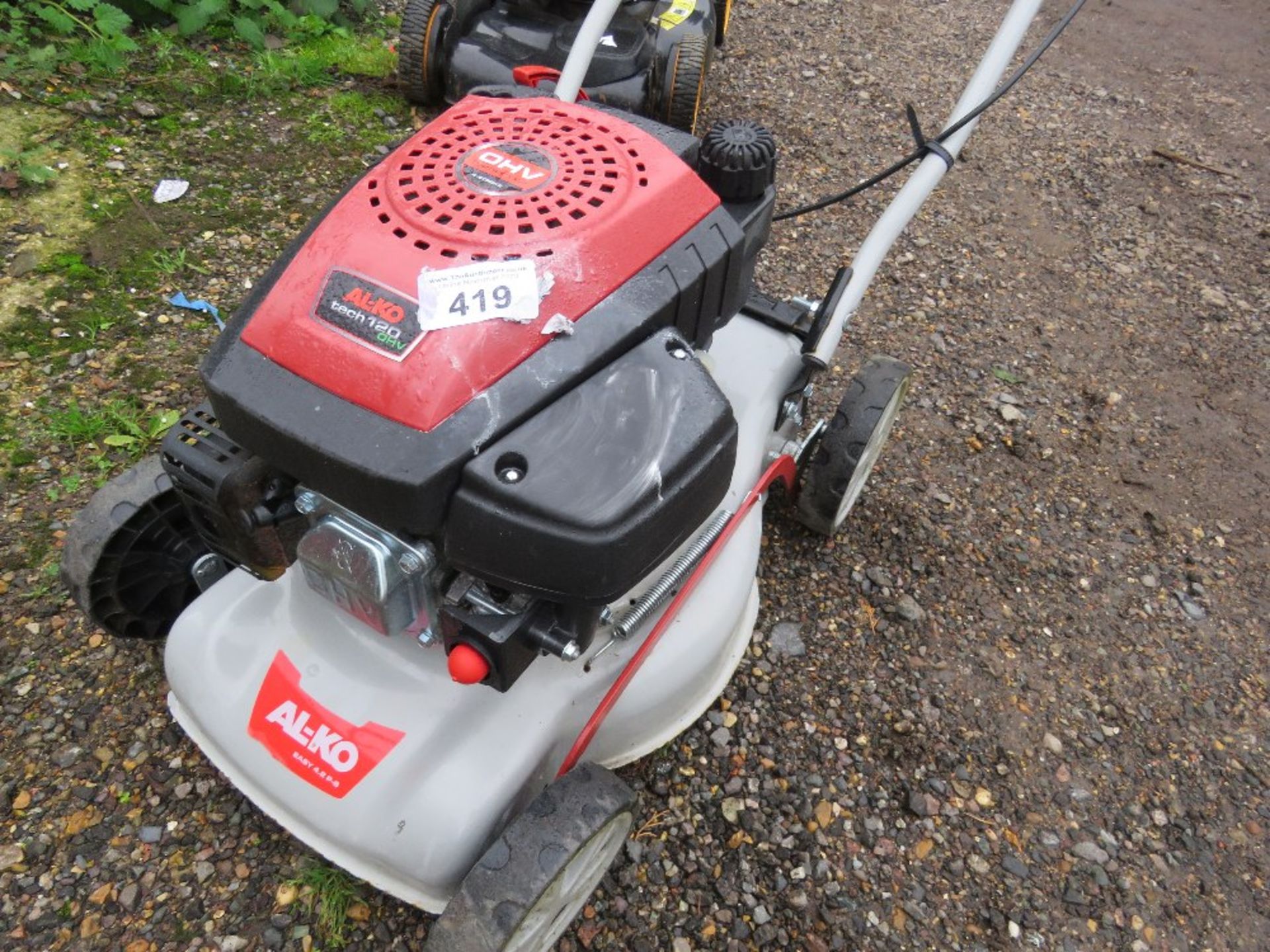 ALKO PETROL ENGINED ROTARY LAWNMOWER. NO COLLECTOR. THIS LOT IS SOLD UNDER THE AUCTIONEERS MARGI - Image 3 of 3