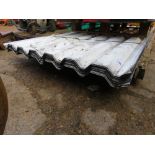 APPROX. 15 NO. BOX SECTION ROOF SHEETS, PREUSED, 10FT LENGTH APPROX.