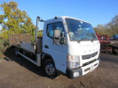 MITSUBISHI FUSO AUTOMATIC BEAVERTAIL PLANT LORRY REG: AY64 LSD. FIRST REGISTERED 25/09/14. WITH FUL