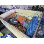 STILLAGE OF WELDING LEADS AND CONTROLLERS ETC.