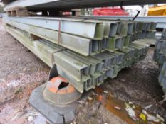 4 X BUNDLES OF GALVANISED CHANNELS, 4.1M LENGTH X 70MM X 80MM APPROX.