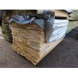 LARGE PACK OF UNTREATED SHIPLAP TIMBER CLADDING BOARDS. 1.83M LENGTH X 100MM WIDTH APPROX