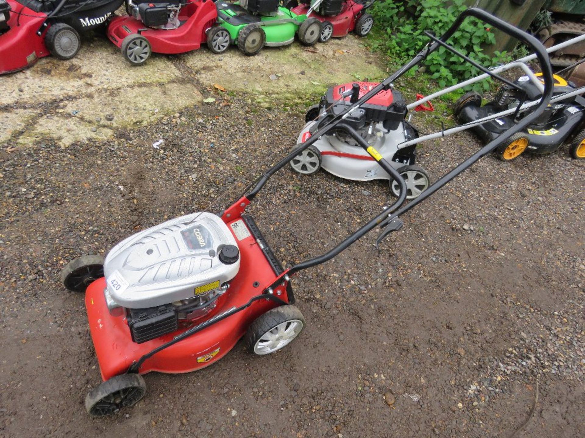 COBRA PETROL ENGINED ROTARY LAWNMOWER. NO COLLECTOR. THIS LOT IS SOLD UNDER THE AUCTIONEERS MARG