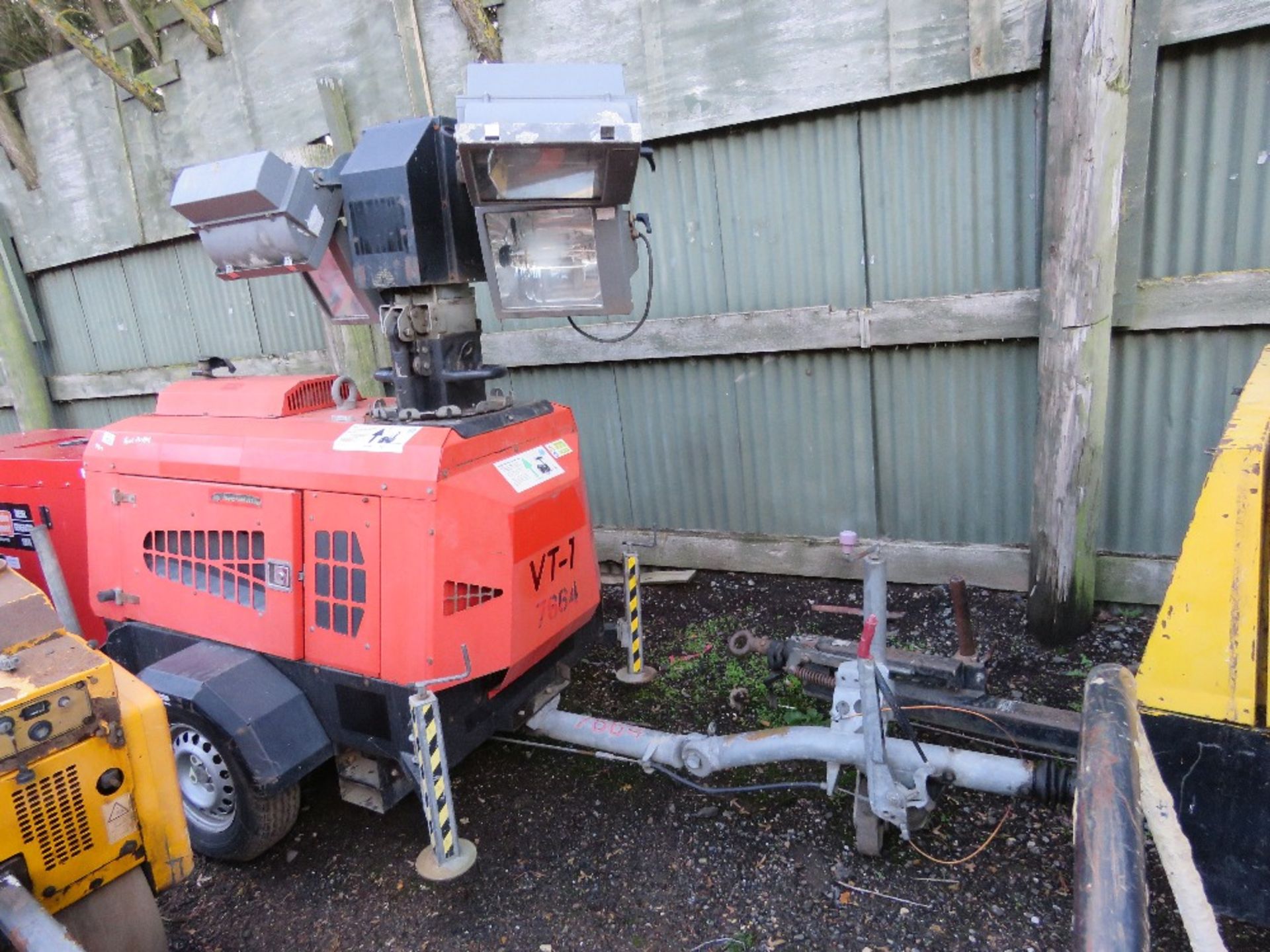 VT1 TOWED LIGHTING TOWER WITH KUBOTA ENGINE AND LINZ ALTERNATOR. SN: 800536. WHEN TESTED WAS SEEN TO