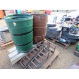 2 BINS, 3 CONCRETE POSTS AND 2 VEHICLE RAMPS. THIS LOT IS SOLD UNDER THE AUCTIONEERS MARGIN SCHE