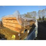 SMALL PACK OF HIT AND MISS TIMBER CLADDING BAORDS 1.78M LENGTH X 100MM WIDTH APPROX.